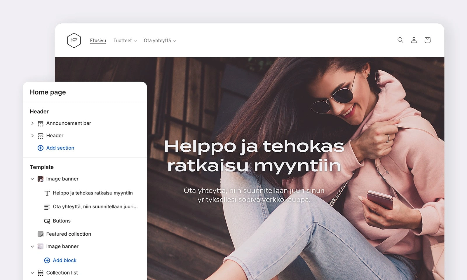 Shopify-verkkokauppa.